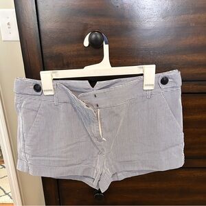 Express Pinstriped Blue Women's Shorts